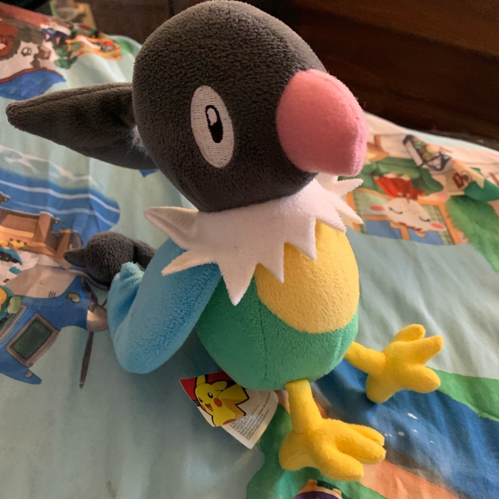 2008 Pokemon Diamond & Pearl CHATOT Bird 7" Plush Doll Toy  Jakks Pacific